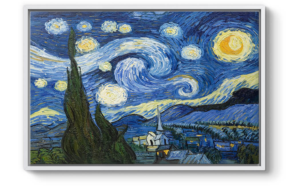 vincent-van-gogh-yildizli-gece-beyaz-cerceveli