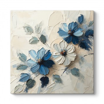 Frozen Garden Blossoms Kanvas Tablo