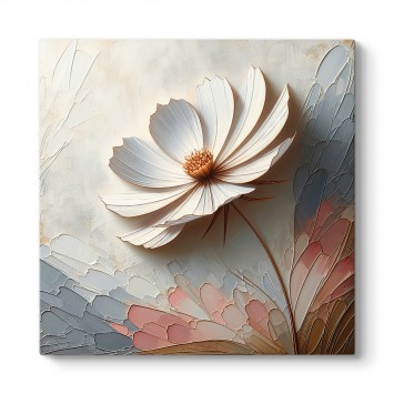 Pastel Çiçeğin Işıltısı Kanvas Tablo