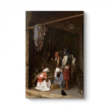 Jean Leon Gerome - Satranç Oynayan Başı Bozuk Askerleri Tablosu