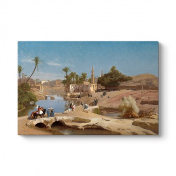 Jean Leon Gerome - View of Medinet El-Fayoum Tablosu