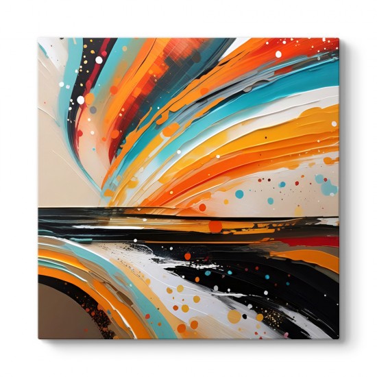 Energy Splash Soyut Kanvas Tablo