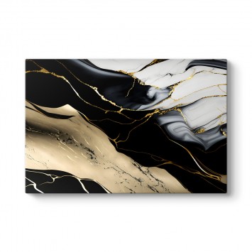 Gold Marble Soyut Tablo