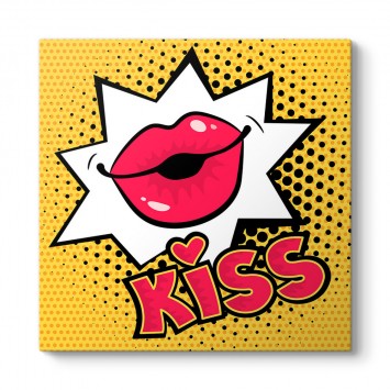 Popart Öpücük Tablosu