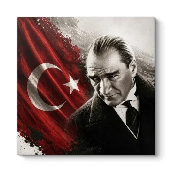 Atatürk Portresi ve Türk Bayrağı Atatürk Portresi ve Türk Bayrağı