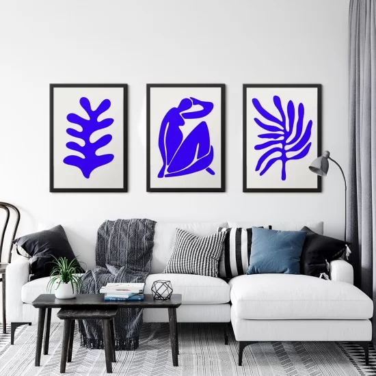 Matisse 3 Parçalı Çerçeveli Tablo
