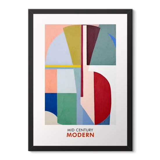Modern Geometrik Renkli Poster Tablo