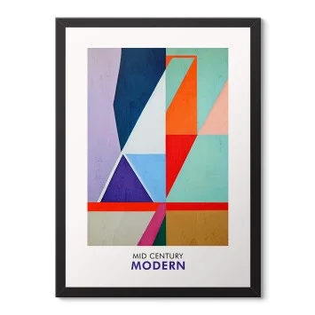 Renkli Geometrik Desen Poster Tablo