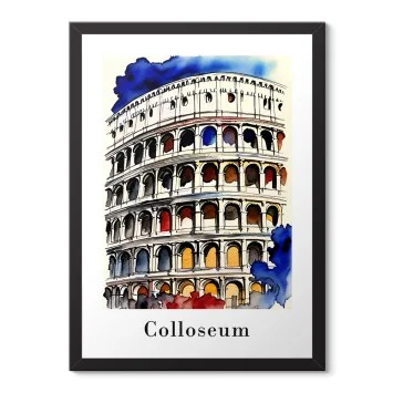 Roma Colosseum Poster Çerçeveli Tablo
