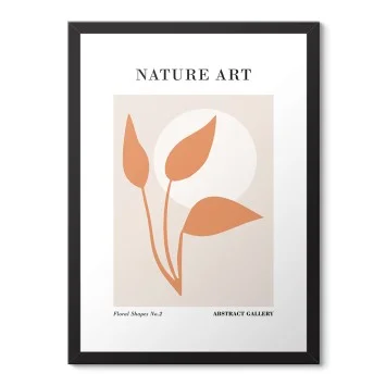 Turuncu Yaprak Minimal Poster Çerçeveli Tablo