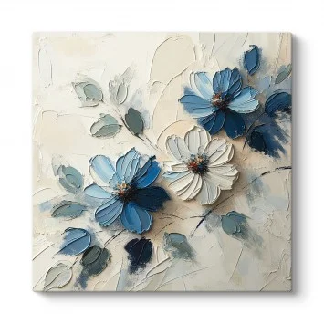 Frozen Garden Blossoms Kanvas Tablo