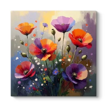 Modern Soyut Gelincik Çiçekleri Kanvas Tablo Modern Soyut Gelincik Çiçekleri Kanvas Tablo