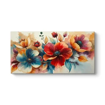 Pastel Tonlu Büyük Çiçekler Modern Kanvas Tablo Pastel Tonlu Büyük Çiçekler Modern Kanvas Tablo