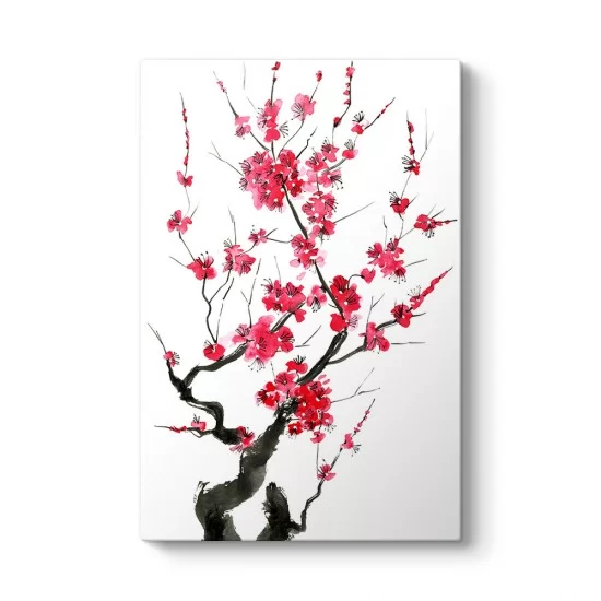 Sakura Vektörel Kanvas Tablo