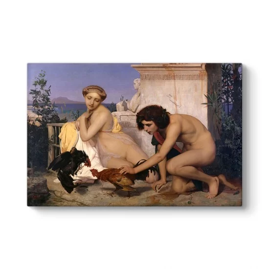Jean Leon Gerome - Horoz Dövüşü Tablosu