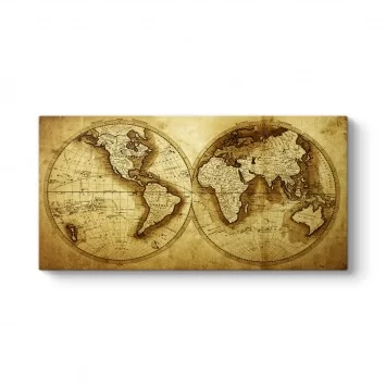 Antik Dünya Haritası Tablosu