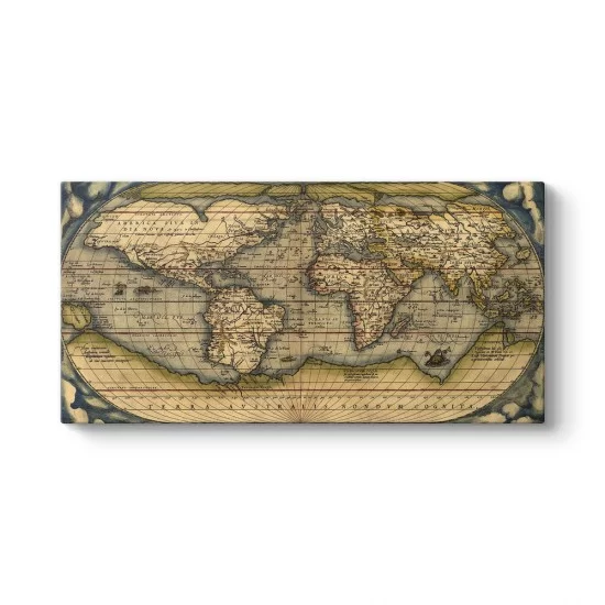 Eski Dünya Haritası Tablosu