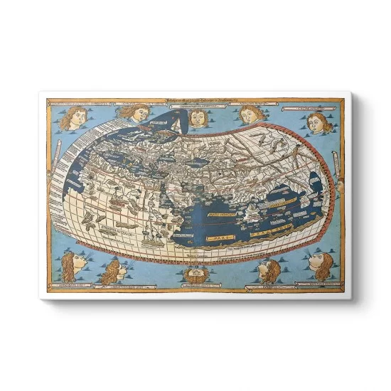 Johannes Schnitzer - 1492 Dünya Haritası Tablosu
