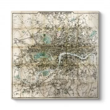 Londra Haritası Kanvas Tablo
