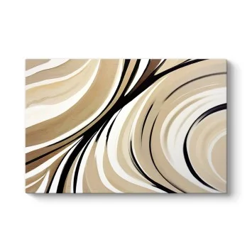 Bej Kavisli Soyut Kanvas Tablo Bej Kavisli Soyut Kanvas Tablo
