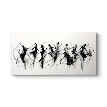 Soyut Dansçılar Kanvas Tablo 