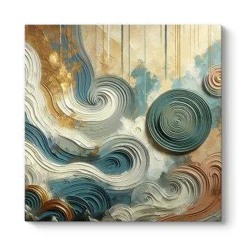 Spiral Desenli Modern Soyut Kanvas Tablo