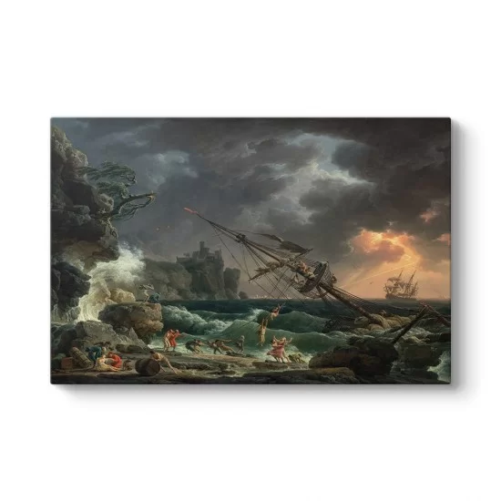Claude Joseph Vernet - Gemi Enkazı Tablosu