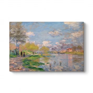 Claude Monet - Seine Nehri Kıyısında Bahar Tablosu