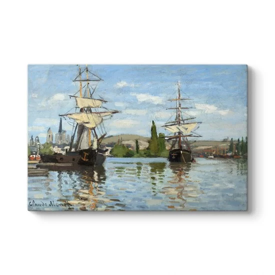 Claude Monet - Seine Nehrinde Yolculuk Yapan Gemiler