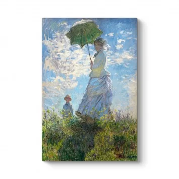 Claude Monet - Şemsiyeli Kadın Tablosu