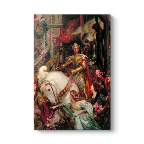 Frank Dicksee İki Taç - The Two Crowns Kanvas Tablo Reprodüksiyonu