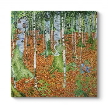Gustav Klimt - Huş Ormanı Tablosu