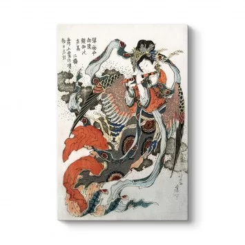 Hokusai - Japon Kadını Kanvas Tablo