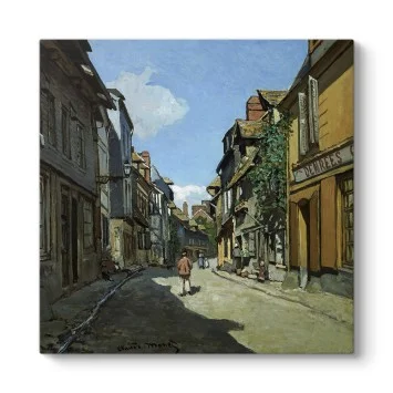 Honfleur Sokağı - Monet Kanvas Tablo