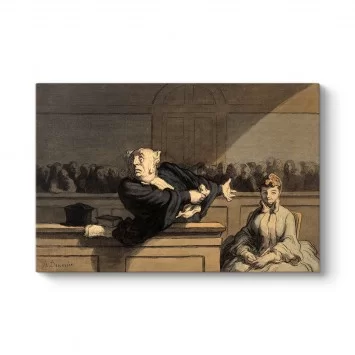 Honore Daumier - Savunma Avukatı Tablosu