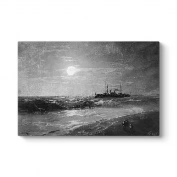 İvan Ayvazovski - Ayışığı ile Gemi Tablosu
