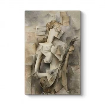 Pablo Picasso - Mandolinli Kız Kanvas Tablo