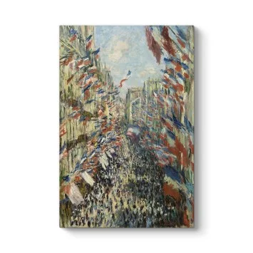 Paris Montorgueil Sokağı - Monet Kanvas Tablo Paris Montorgueil Sokağı - Monet Kanvas Tablo