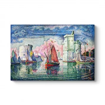 Paul Signac - La Rochelle Limanına Giriş Tablosu