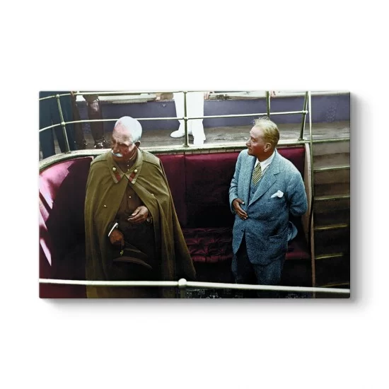 Atatürk ve İran Şahı Tablosu