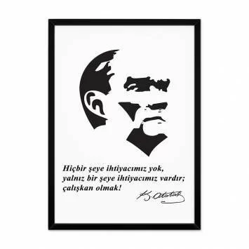 Atatürk Sözlü Çerçeveli Tablo