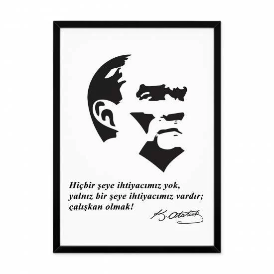 Atatürk Sözlü Çerçeveli Tablo