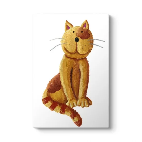 Şirin Kahverengi Kedi Tablosu