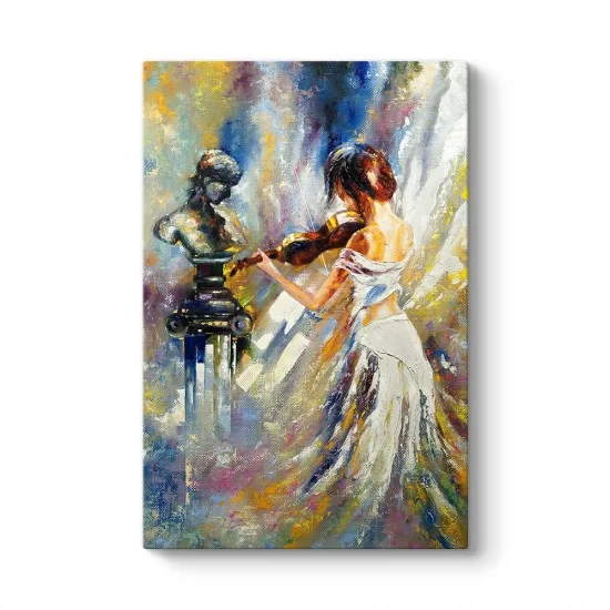 Girl Playing Violin Tablo