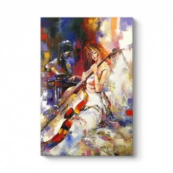 Girl Playing Violin I Tablo