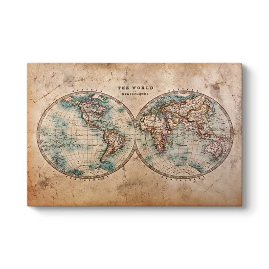 Dünya Haritası Eski Tablosu