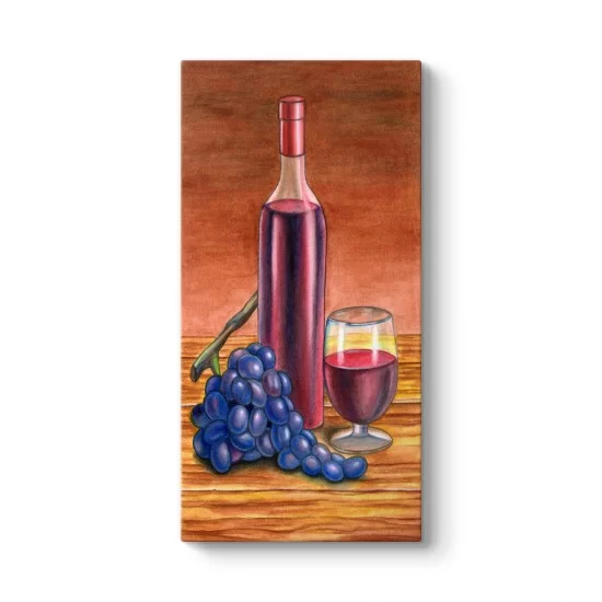 Şarap - Üzüm - Kadeh Tablosu