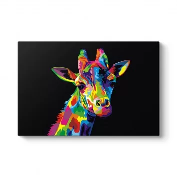 Colorful Giraffe Tablosu