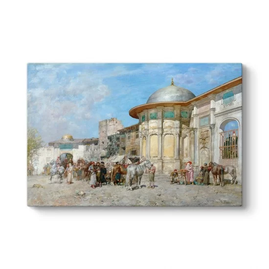 Alberto Pasini - At Pazarı Tablosu