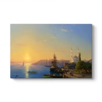 Ivan Aivazovsky - Günbatımında Ortaköyden İstanbul Tablosu